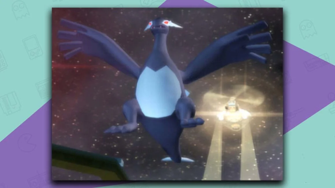 Pokemon Gale of Darkness gameplay - Shadow Lugia flying through the air