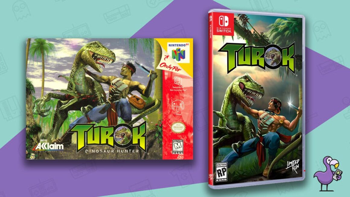 best dinosaur games - Turok Dinosaur Hunter game case N64 & Switch