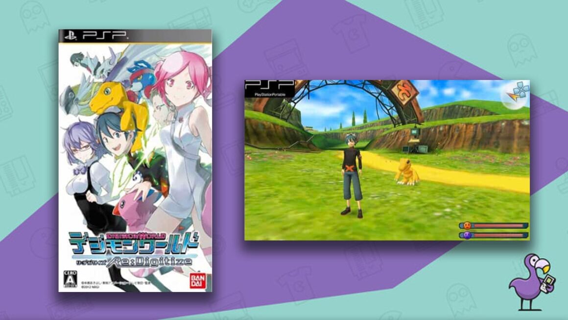 Best Digimon Games - Digimon World Re Digitize PSP game case gameplay