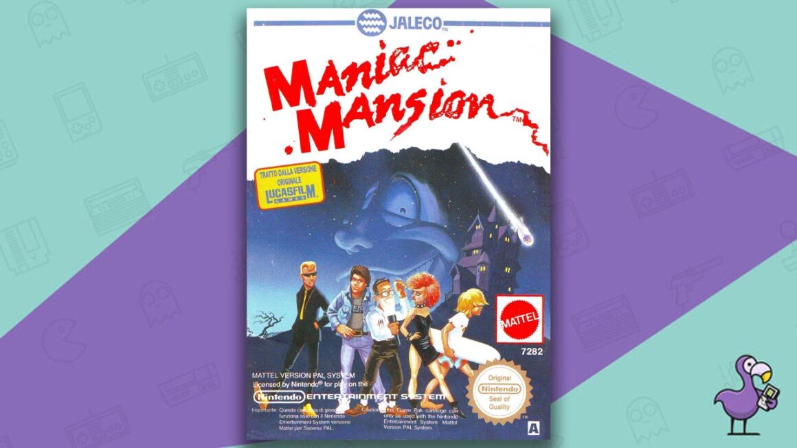 Best NES Games - Manic Mansion game case 