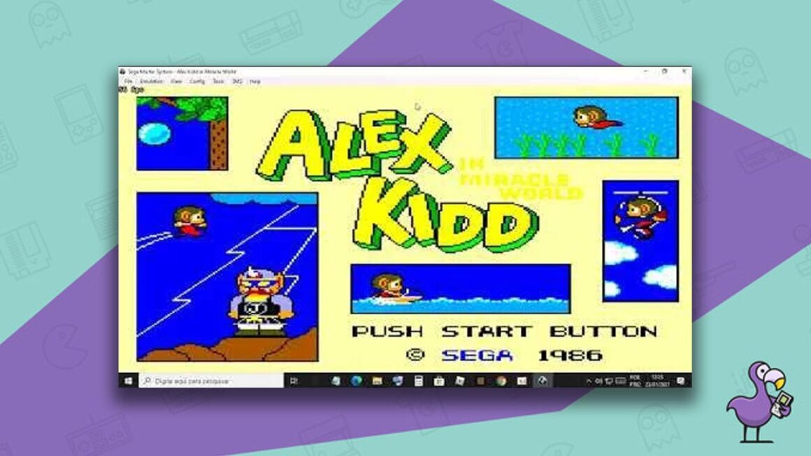 best Sega Master System emulators - BizHawk emulator gameplay showing Alex Kidd