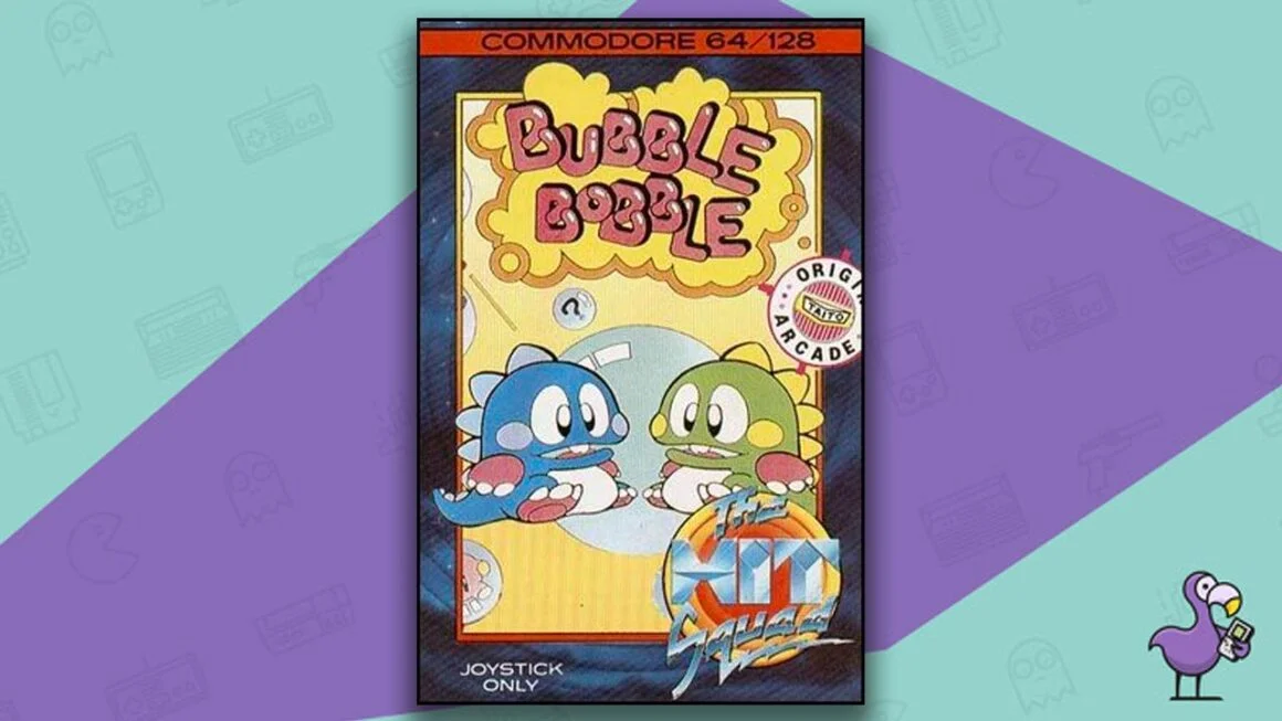 Best Commodore 64 games - Bubble Bobble game case cover art