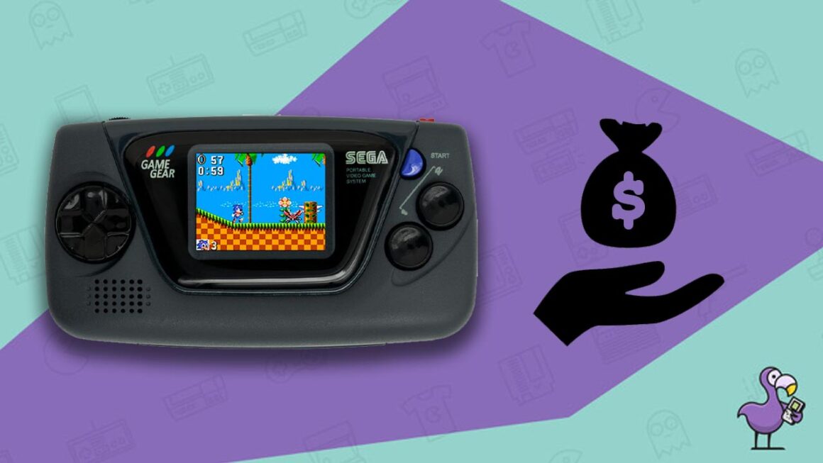 How much is a Sega Game Gear Worth - Sega Game Gear showing Sonic gameplay