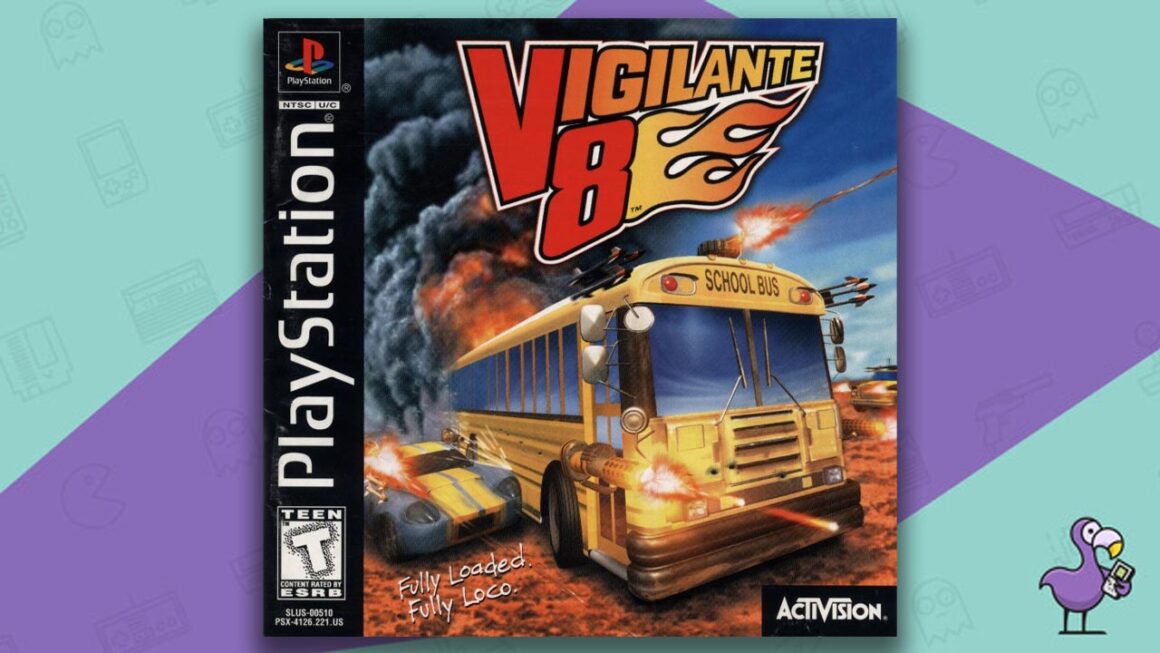 Best PS1 Racing Games - 
Vigilante 8 game case cover art