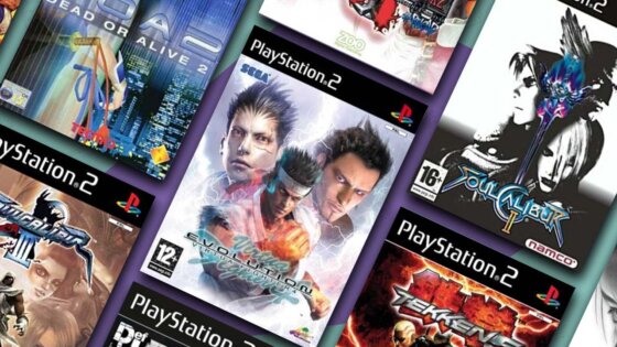 A selection of PS2 fighting games on the Retro Dodo background