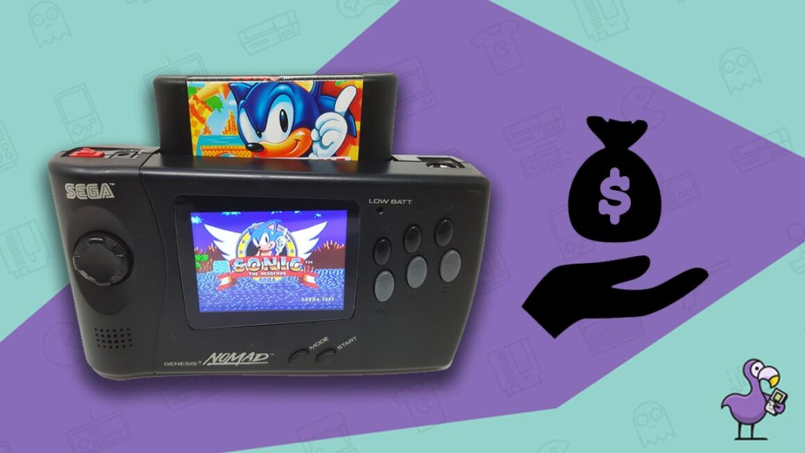 How much is a Sega Nomad worth - Sega Nomad console with Sonic the Hedgehog cartridge. 