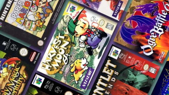 A selection of N64 games on the Retro Dodo background