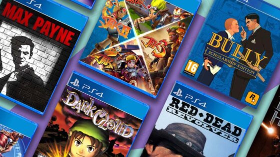 A selection of PS4 games that have been ported from the PS2 on the Retro Dodo background
