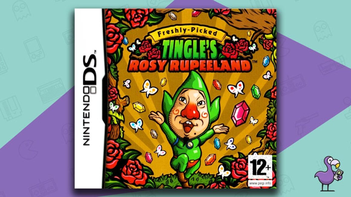 All Legend of Zelda Games in Order - Freshly Picked Tingle's Rosy Rupeeland game case DS