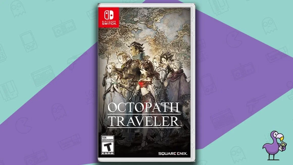 最佳JRPG -Octopath Traveler Game Case Case Art Nintendo Switch