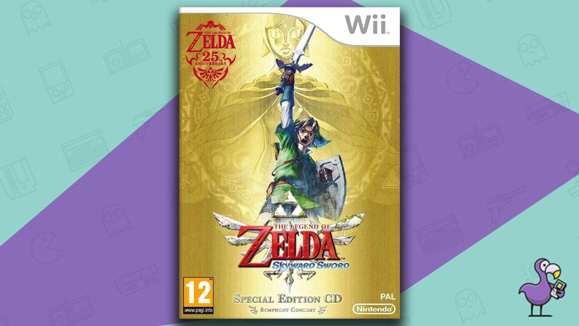 All Legend of Zelda Games in Order - Skyward Sword Wii game case