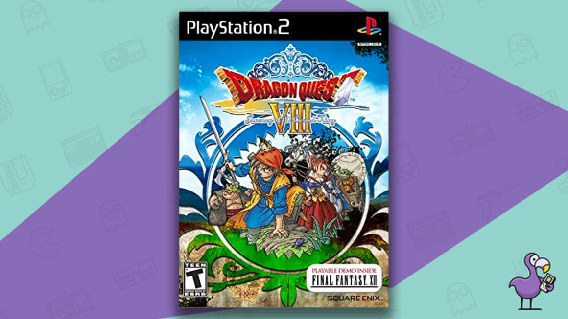 Bedste JRPGS - Dragon Quest VIII: Journey of the Cursed King Game Case Cover Art