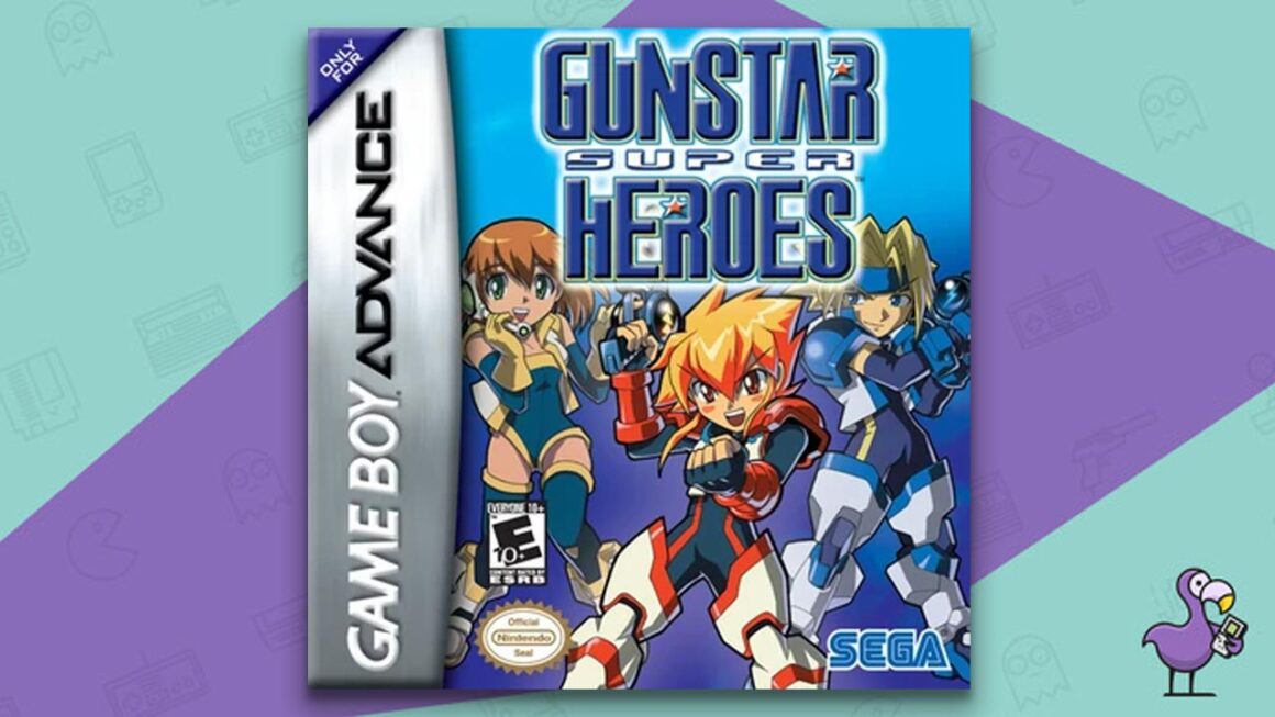 best gameboy advance games - gunstar super heroes game case cover art