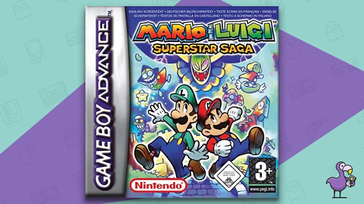 Best GBA RPGs - Mario & Luigi Superstar Saga game case cover art 