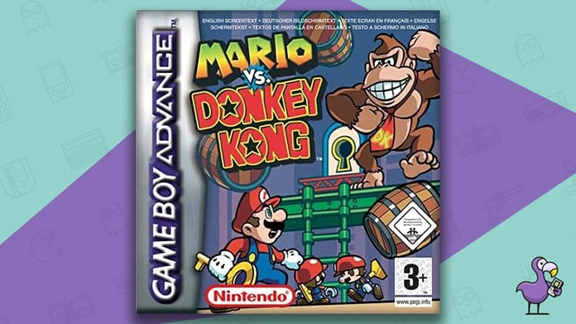 Mario Vs Donkey Kong game case cover art GBA