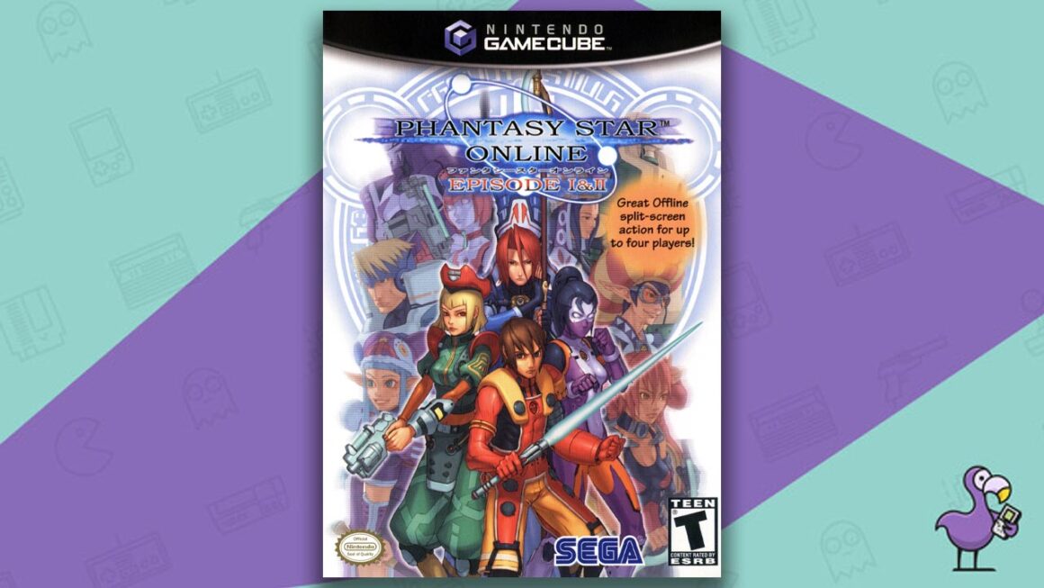 best 4 player Gamecube games - Phantasy Star Online: Episode 1 & 2 game case cover art