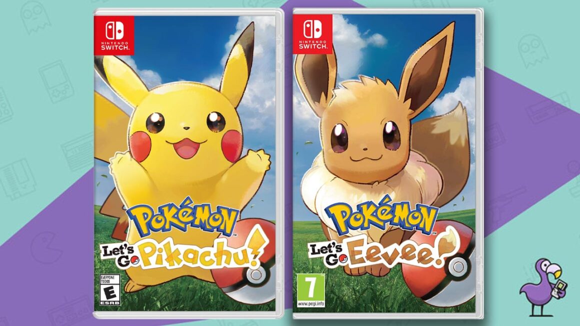 All Pokemon Games In Order - Pokemon let's Go Pikachu & Eevee game case