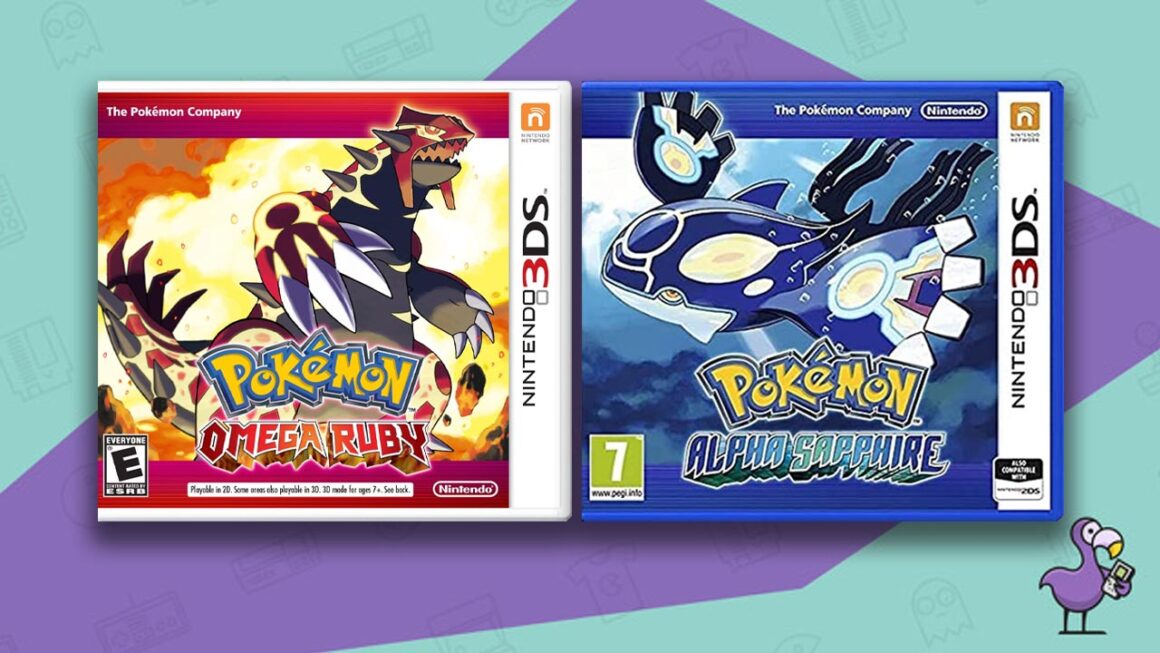 Best Pokemon Games - Pokemon 
Omega ruby and Alpha Sapphire game case cover art