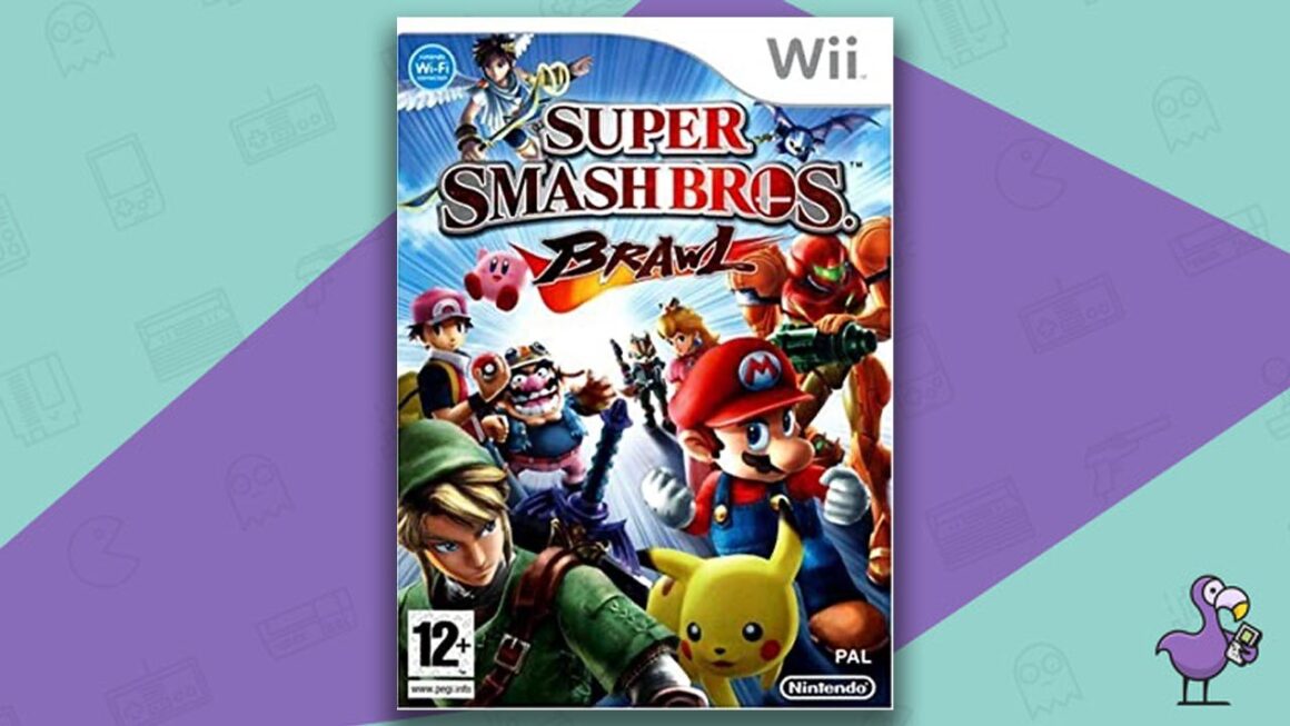 Best 4 Player Nintendo Wii games - Super Smash Bros Wii game case cover art