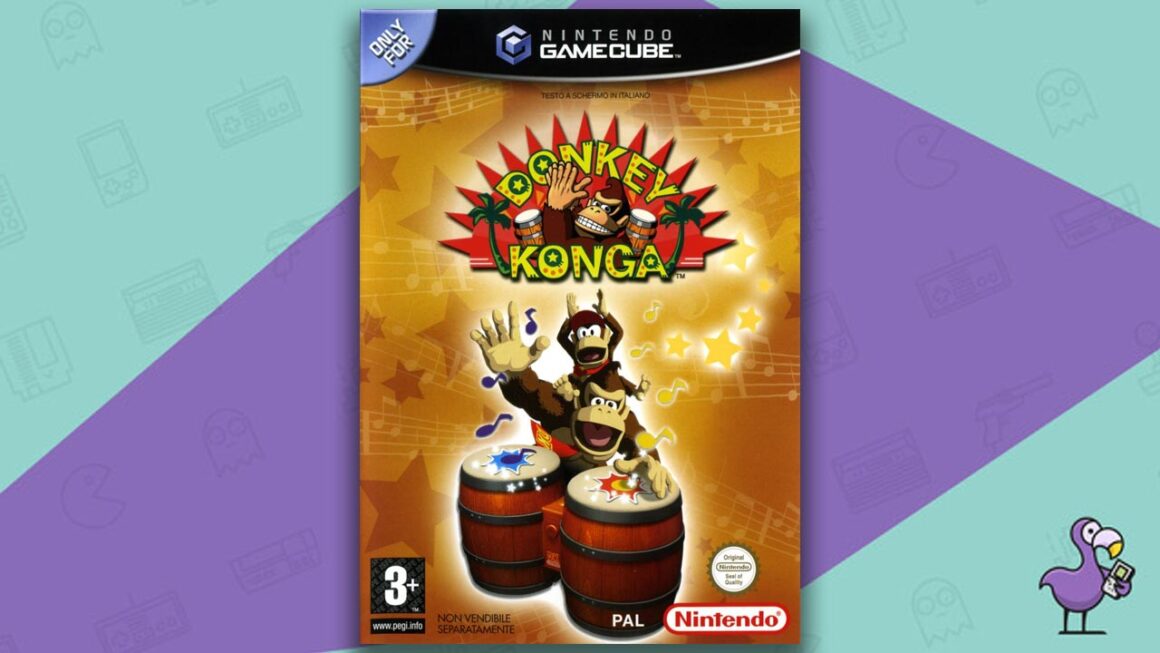 best multiplayer GameCube games - Donkey Konga game case cover art