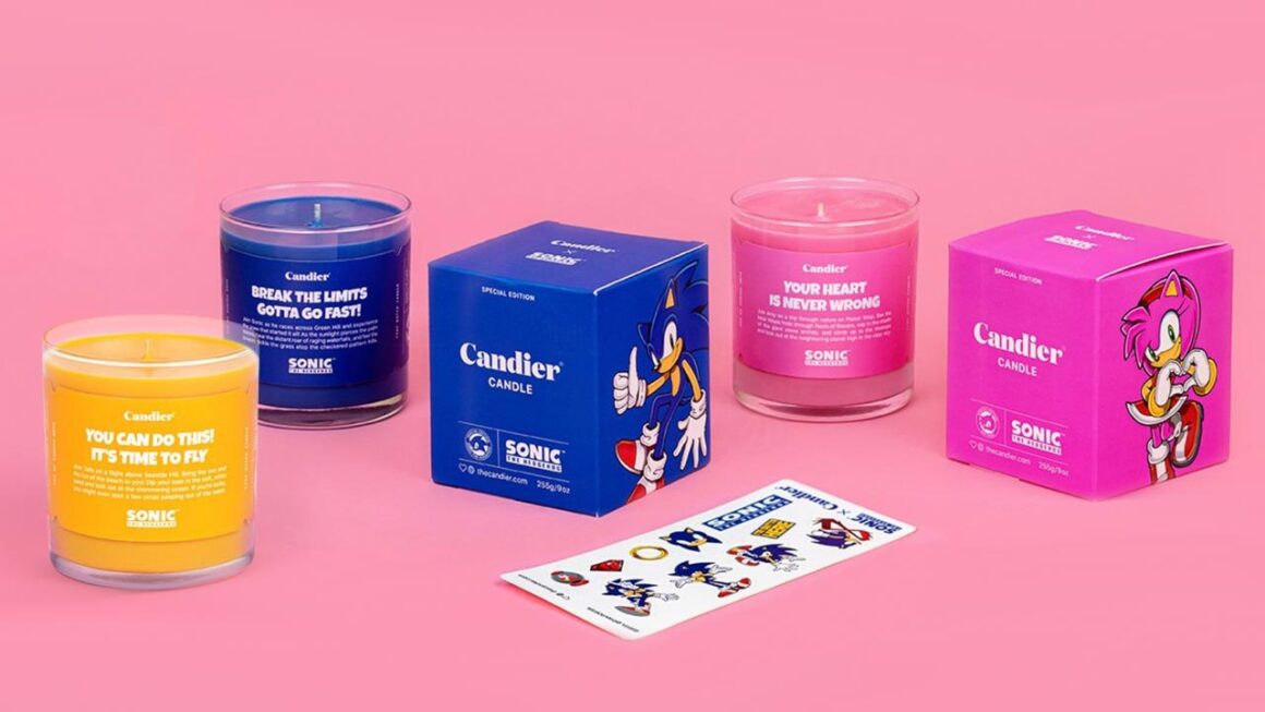 Sonic Scented Candles - Sonic, Tails, and Amy Rose candles