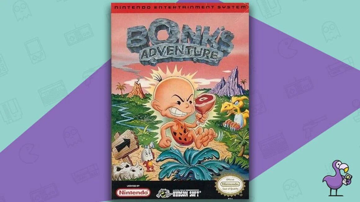 Bonk's Adventure game case for the NES