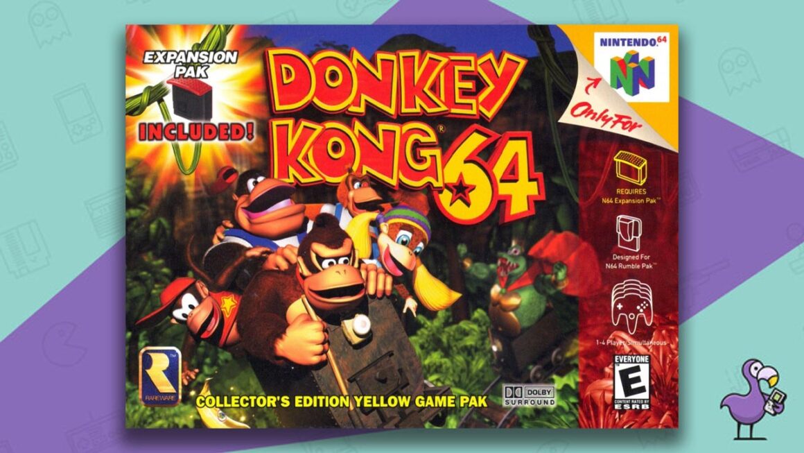 best selling Nintendo 64 games - Donkey Kong 64 Game Case Cover Art