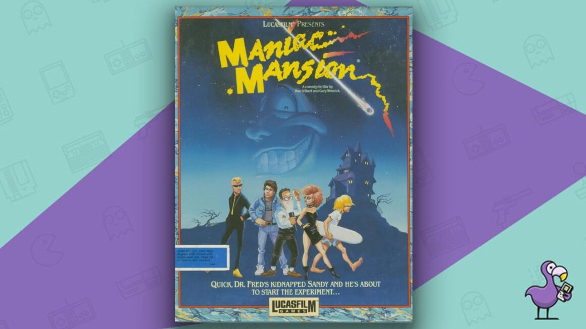 Best Atari ST Games -Maniac Mansion game case cover art