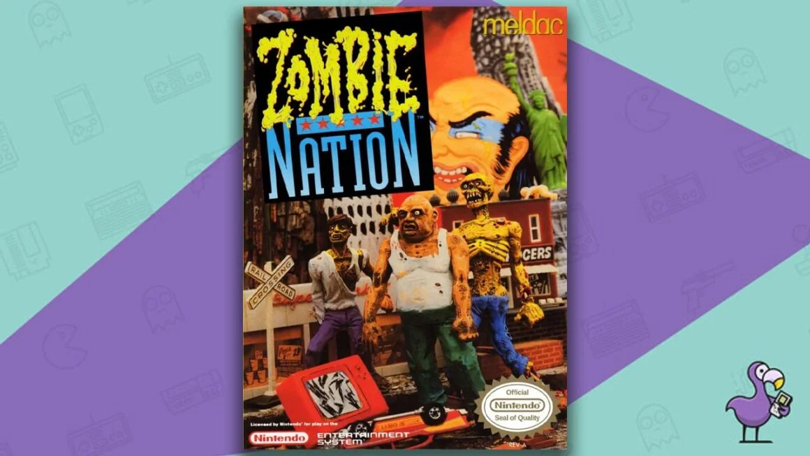 Game box for Zombie Nation NES