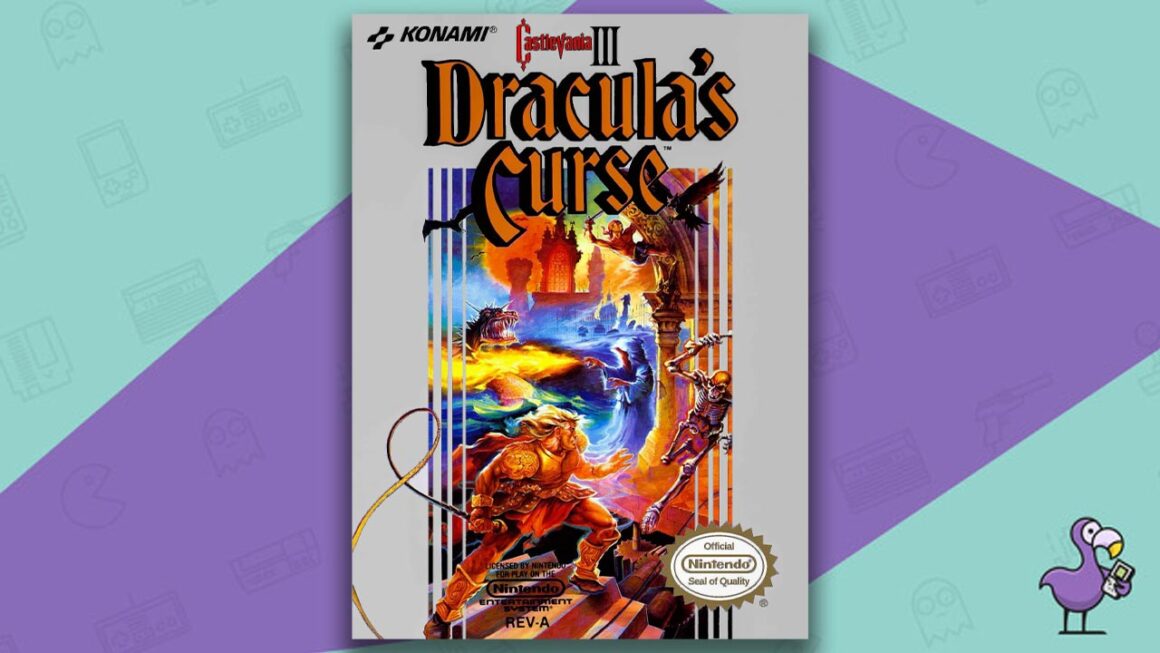 beat castlevania games - Castlevania III: Draculas Curse game case cover art NES