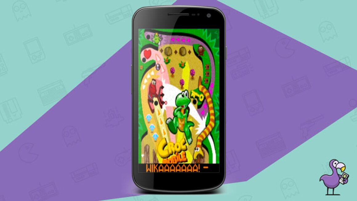Croc Mobile: Pinball loading screen on a smartphone