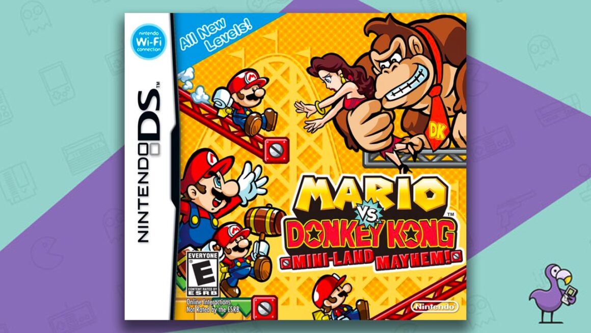 Mario Vs Donkey Kong Mini Land Mayhem game case cover art Nintendo DS