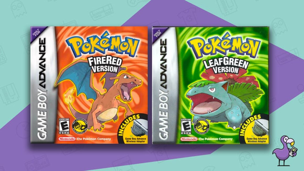 Best selling GBA games - Pokemon FireRed LeafGreen game case cover art