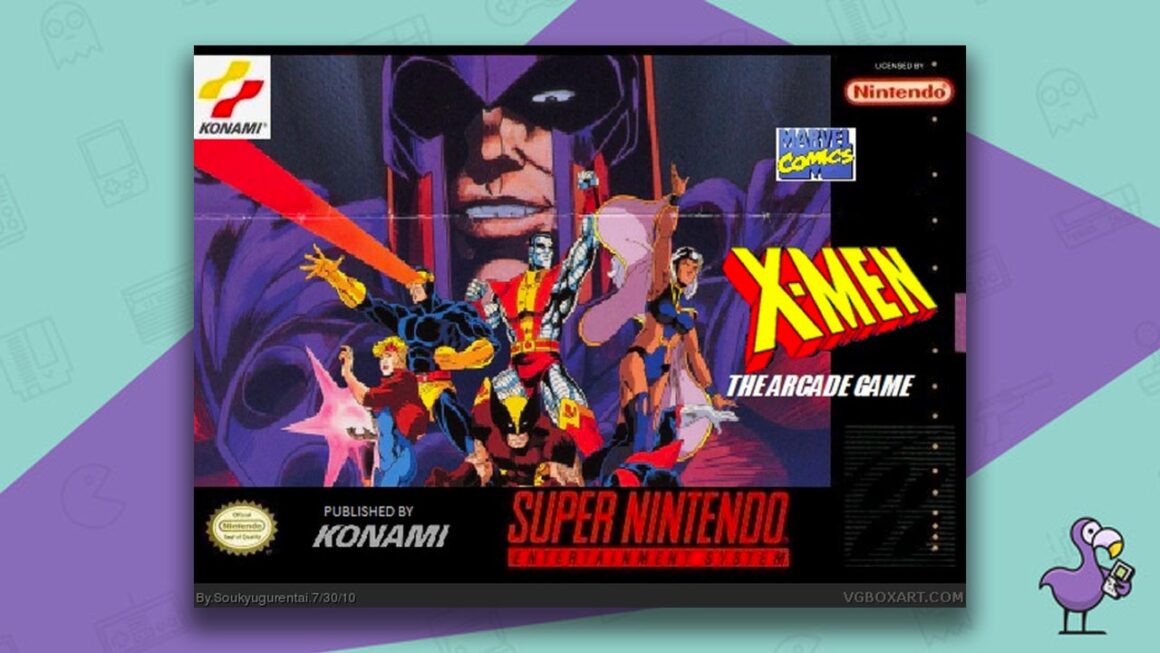 Best beat em up games - X-Men Super Nintendo Game Case Cover Art