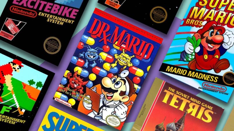 Some of the best selling NES games on the Retro Dodo background