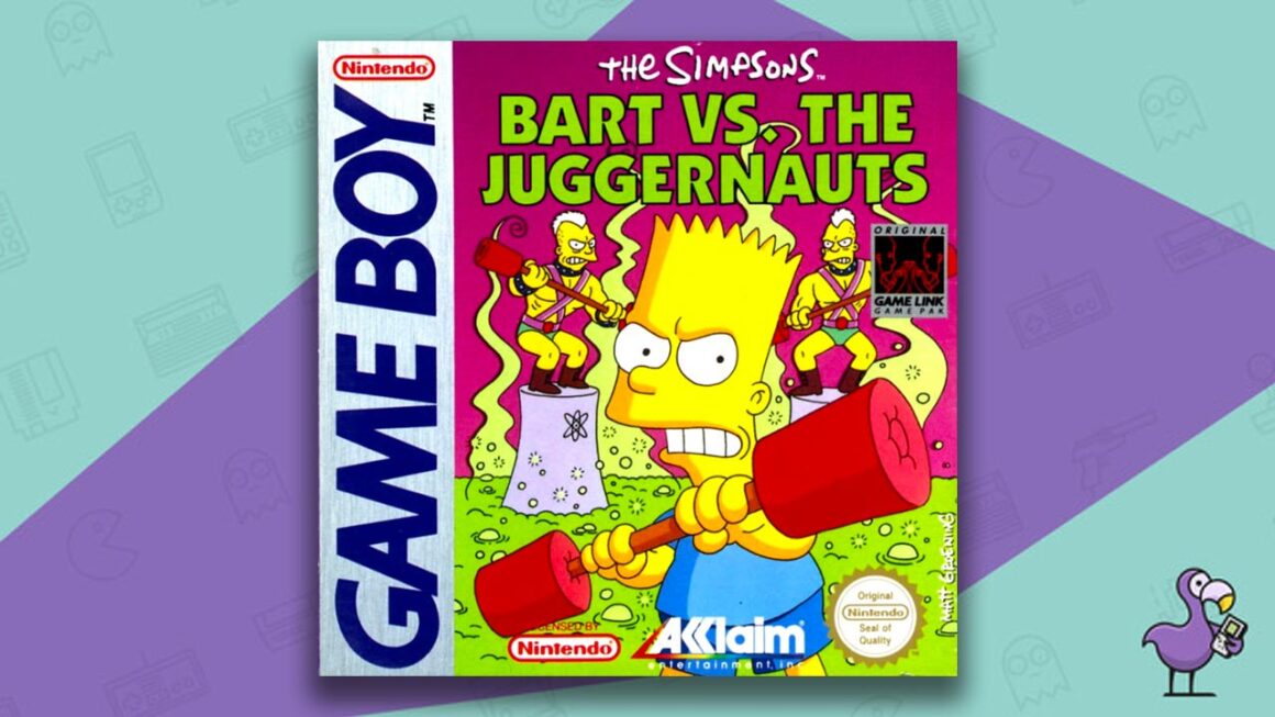 Best Simpsons Games - Bart Vs The Juggernauts game case cover art Game Boy