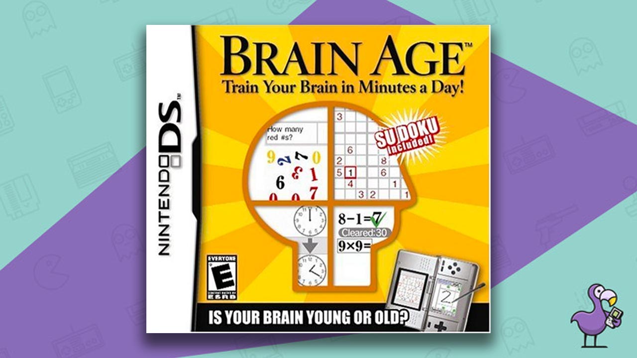 Best Selling Nintendo DS games - Brain Age Train Your Brain In Minutes A Day game case cover art