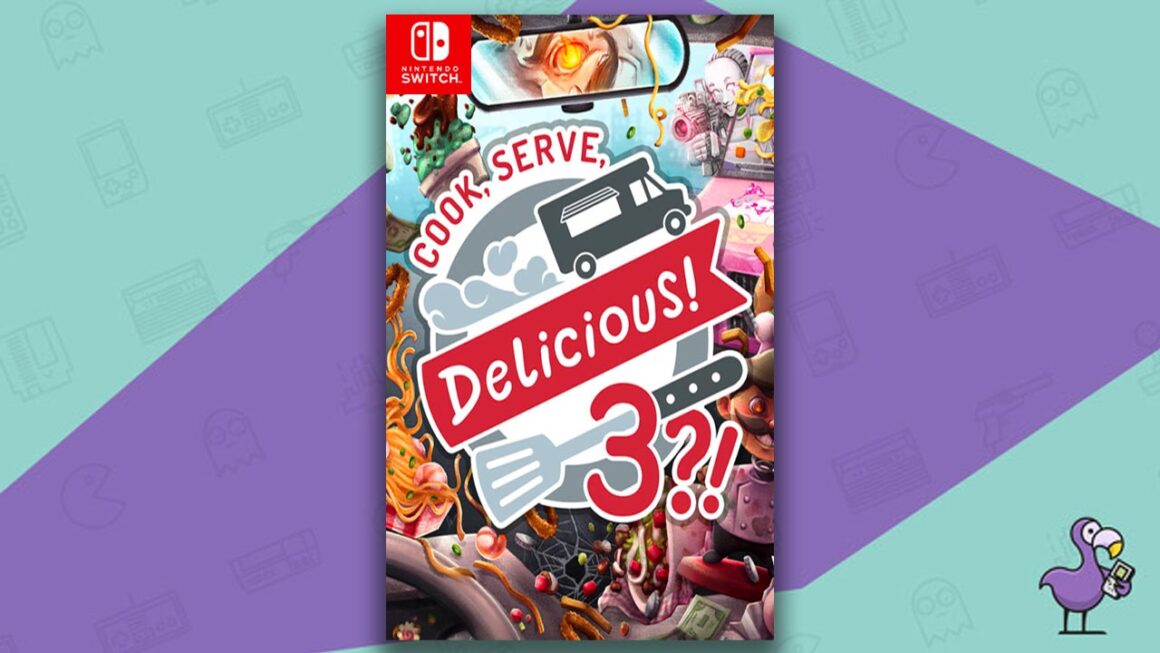 Bästa matlagningsspel på Nintendo Switch - Cook, Serve, Delicious 3?! Game Case Cover Art
