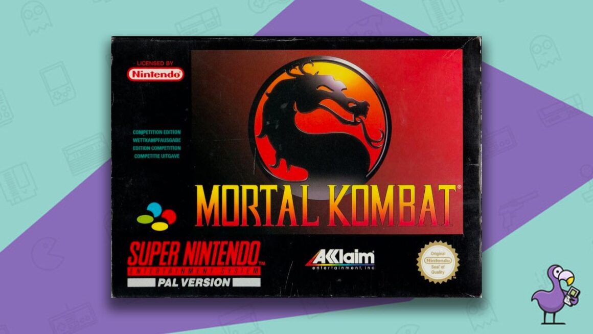 Todos los juegos de Mortal Kombat - Mortal Kombat 1 SNES Games Case Portada