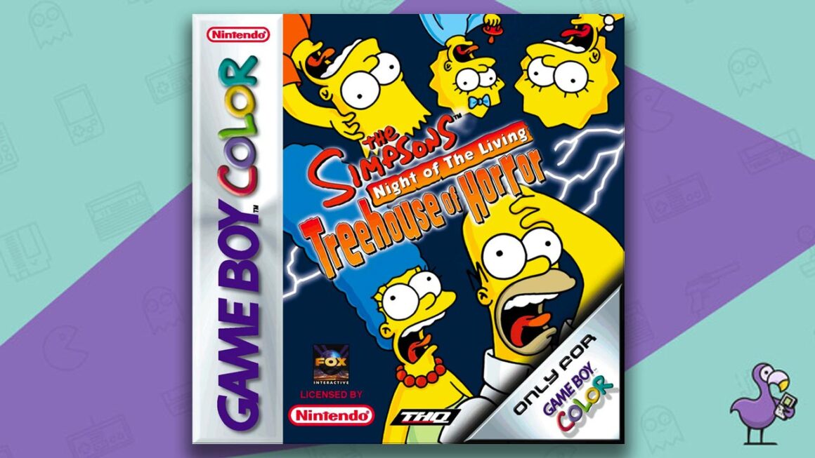 The Simpsons Night of the living treehouse of horror game case cover art GBC best simpsons games