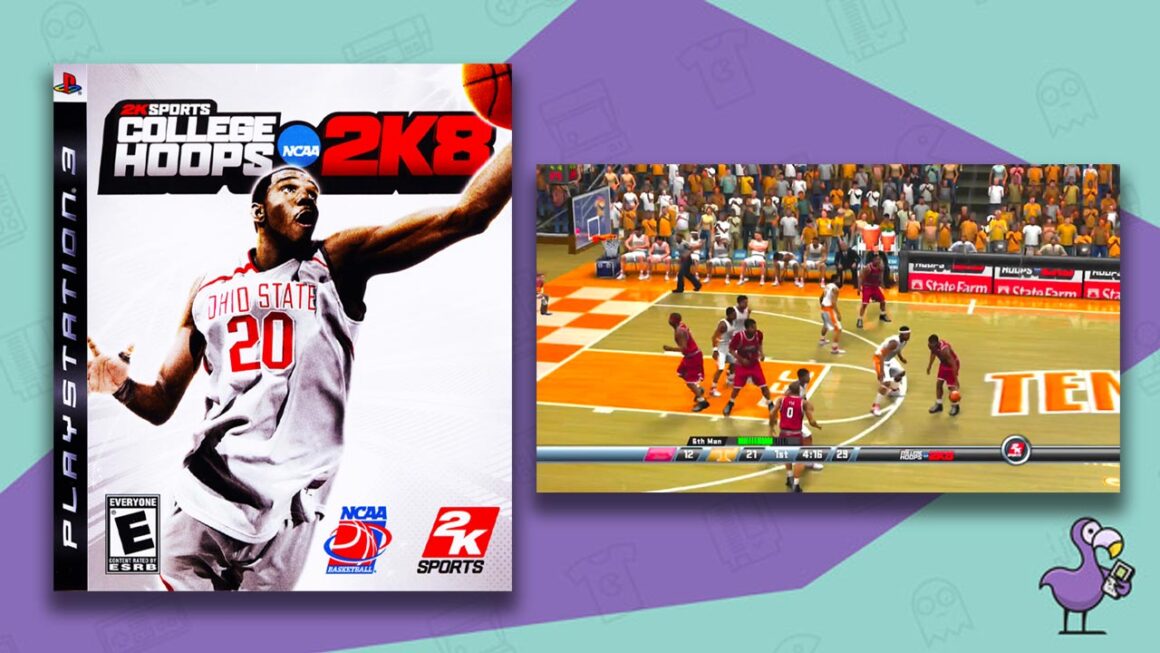 Rare PS3 Games - College Hoops NCAA 2K8 game case cover art PS3