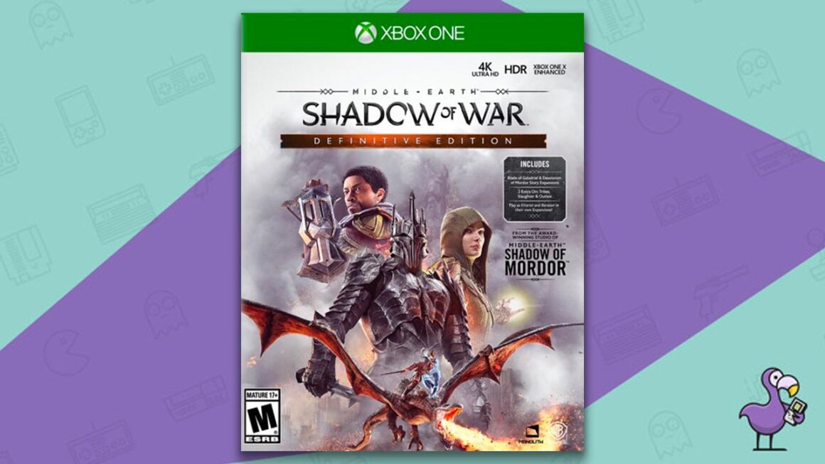 Middle Earth Shadow of War game case xbox One