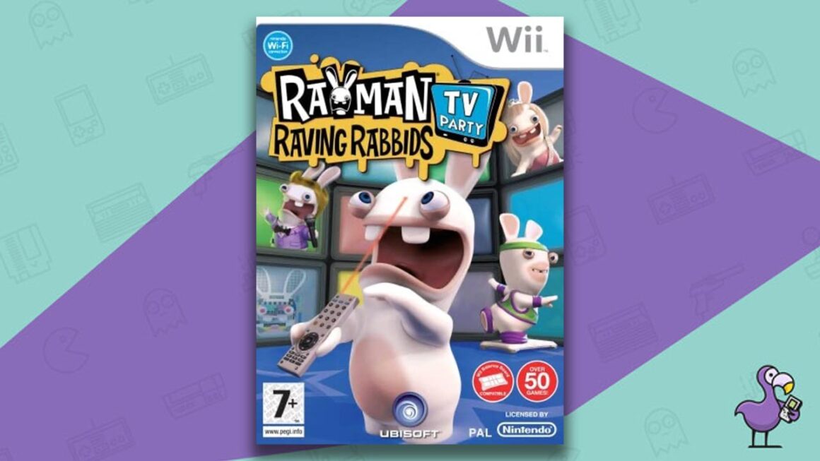 Best Nintendo Wii Party Games - Rayman Raving Rabbids TV Party game case cover art
