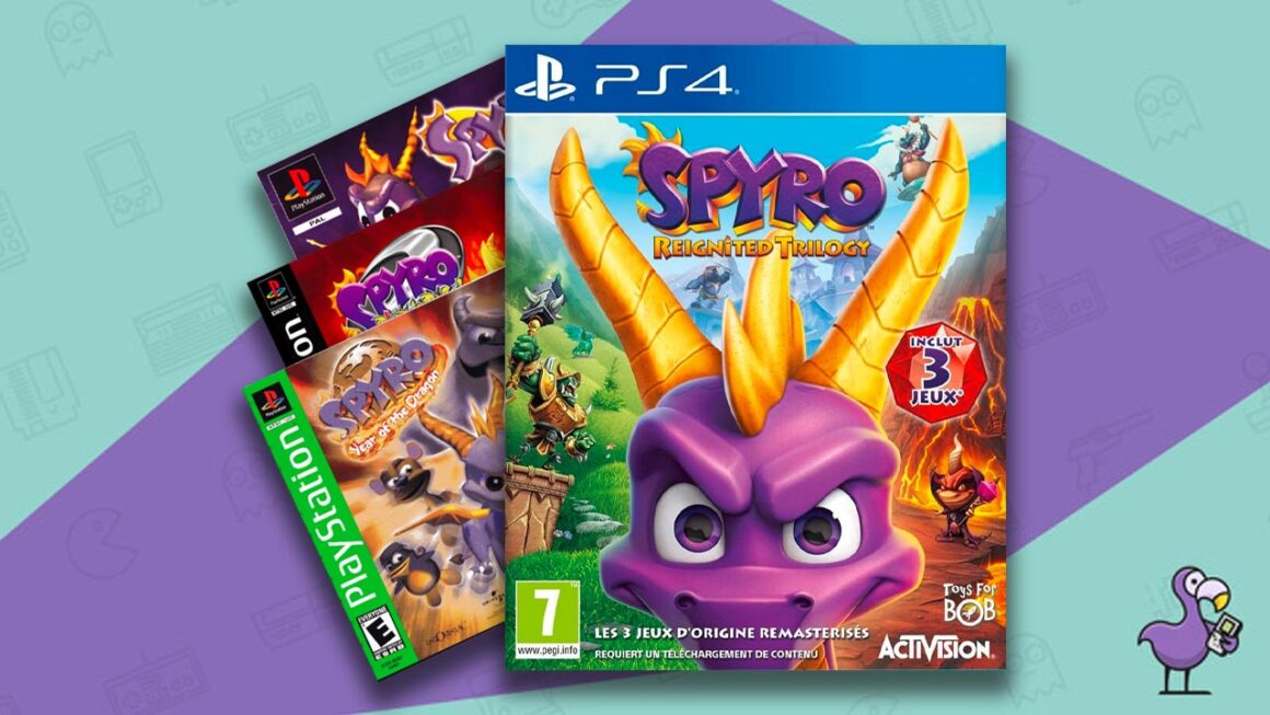 Best Retro Games On PS5 - Spyro reignited trilogy game case cover art