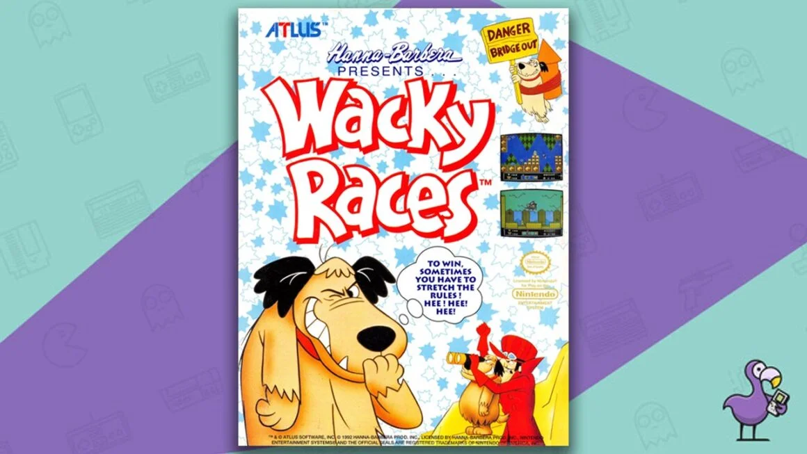 Wacky Races game case for the NES