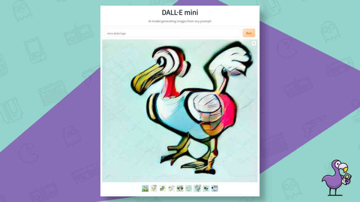 Dall-E Retro Dodo Logo