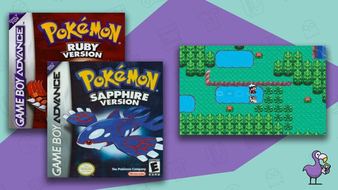 best Pokemon GBA games of all time - Pokemon Ruby and Sapphire game cases