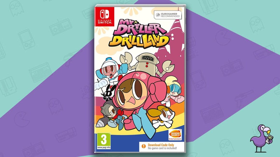 best puzzle games on Nintendo Switch - Mr Driller Drillland game case cover art