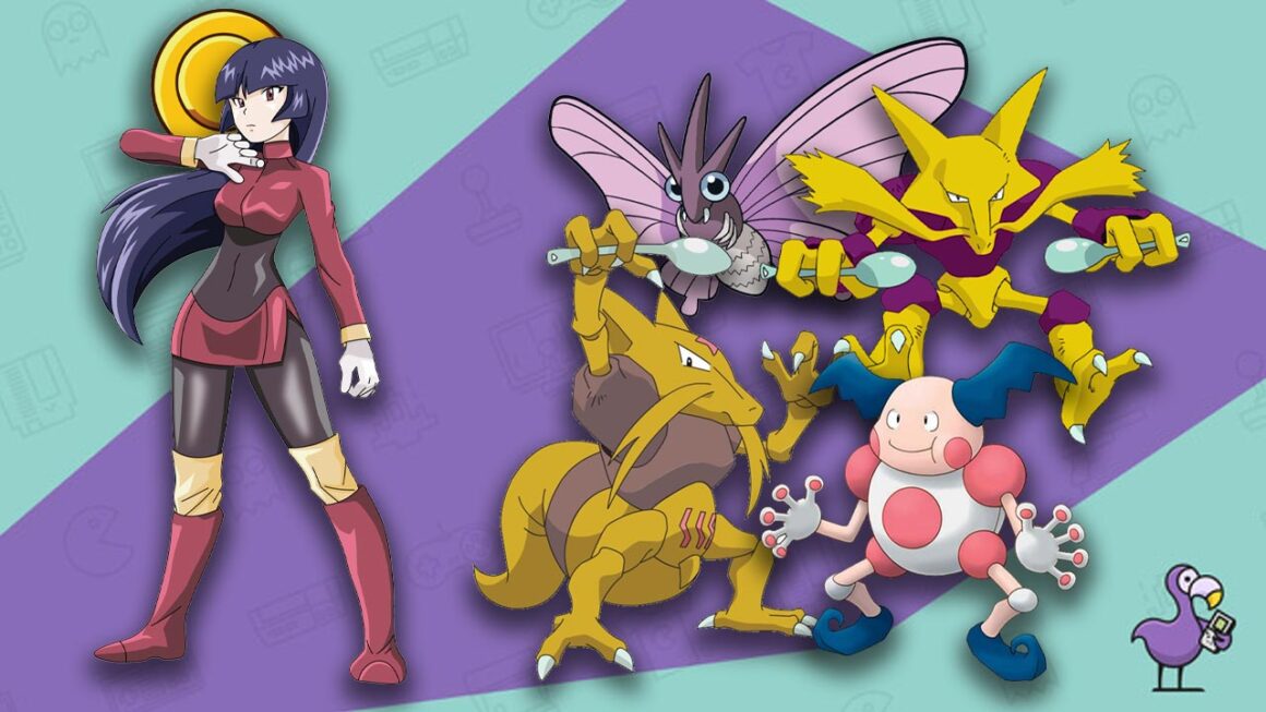 All Kanto Gym Leaders In Pokemon Red, Blue, & Yellow - Sabrina