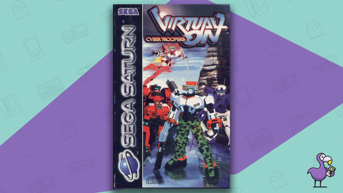 best robot games - Virtual On Cyber Trooper game case cover art Sega Saturn